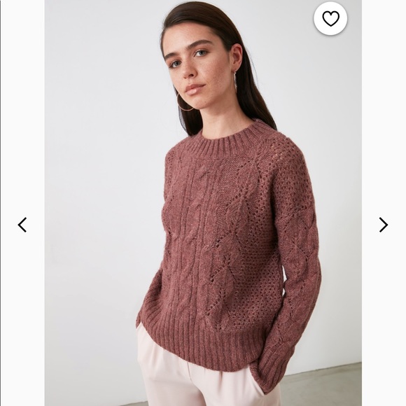 Cable Knit Crewneck Sweater - Picture 2 of 5